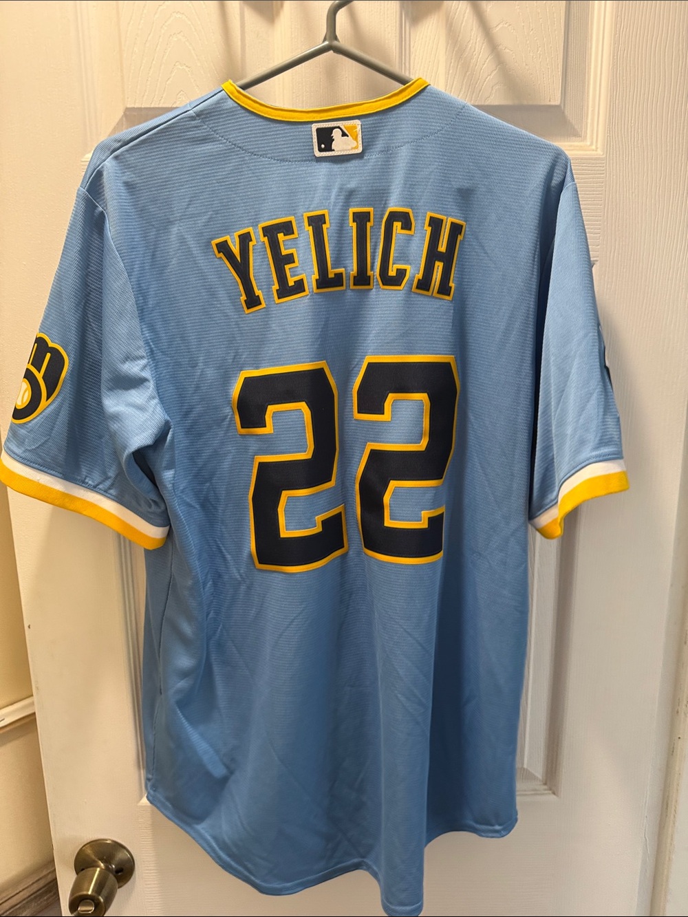 Nike l Brew Crew Baseball Jersey Milwaukee Brewers Christian Yelich - Picture 3 of 5